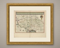 Antique Blaeu Map of Poitou, Oleron and Noirmoutier, 1642