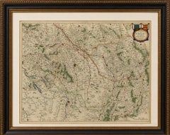 Antique Blaeu Map of Reims & Rethel Champagne France, c. 1642