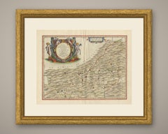 Antique Blaeu Map of the Diocese of Sarlat in Perigord, after Tarde, 1642