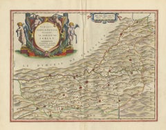 Antique Blaeu Map of the Diocese of Sarlat in Perigord, after Tarde, 1642