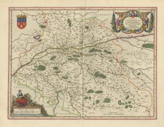 Antique Blaeu Map of Touraine, Tours and the Loire Valley, 1642