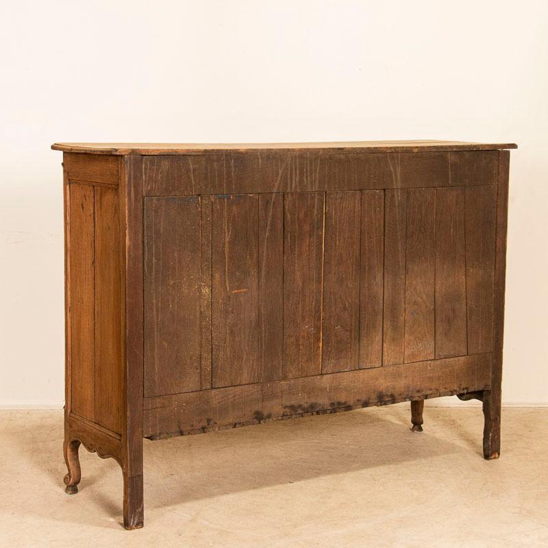 Antique Bleached Oak 3-Door Sideboard Buffet from France In Good Condition For Sale In Round Top, TX