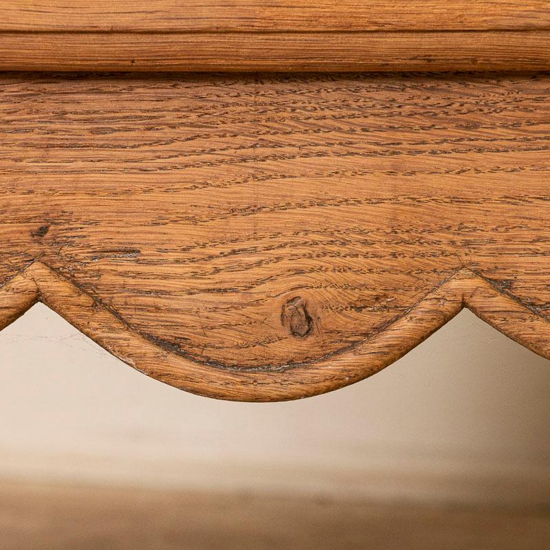 Antique Bleached Oak 3-Door Sideboard Buffet from France For Sale 1