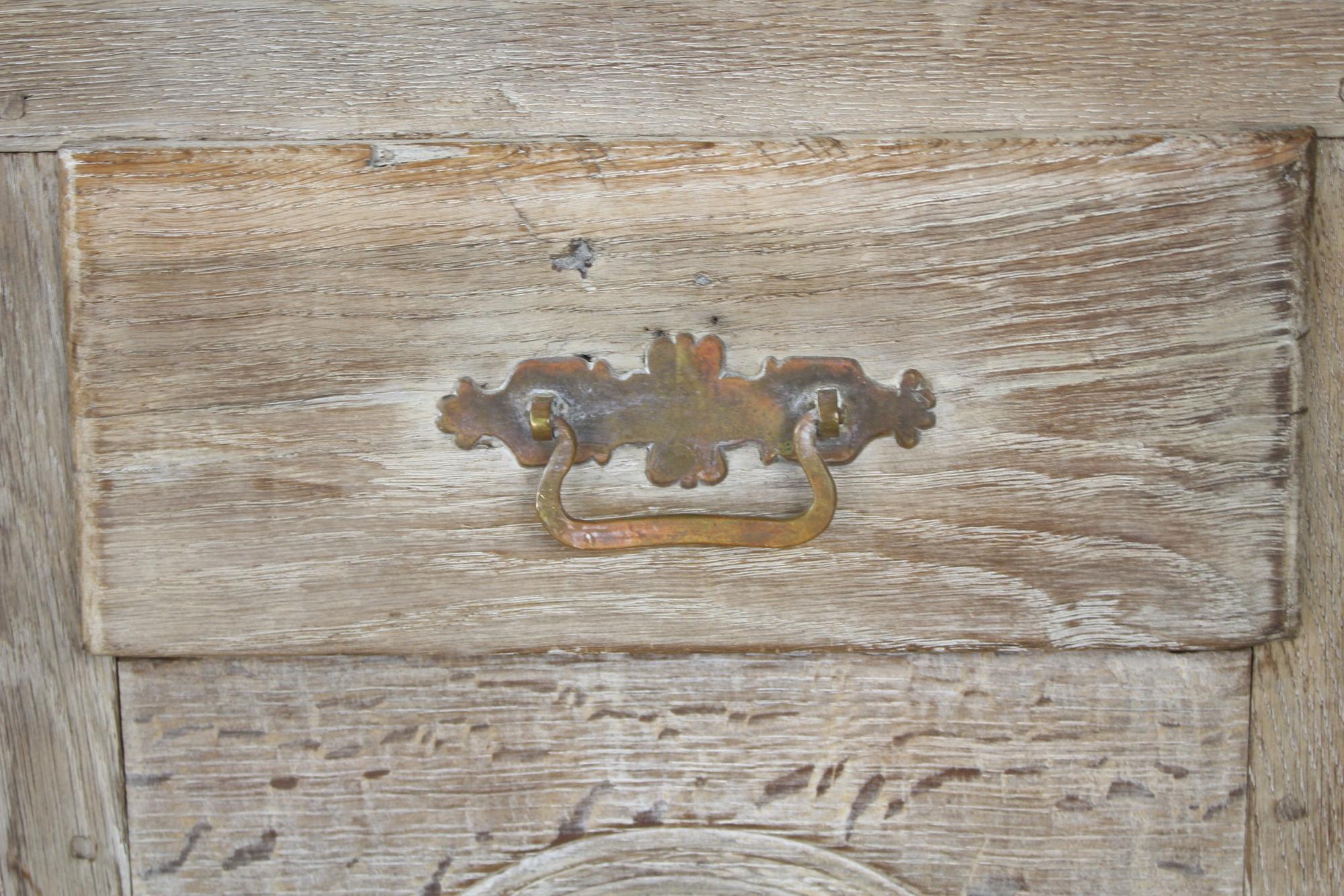 Antique Bleached Oak Buffet 5