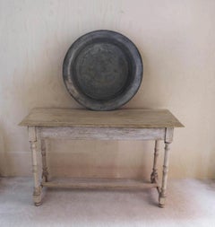 Antique Bleached Oak Console or Sofa Table, English, C.1920