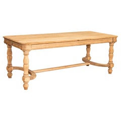 Antique Bleached Oak Dining Table from France Refectory Table