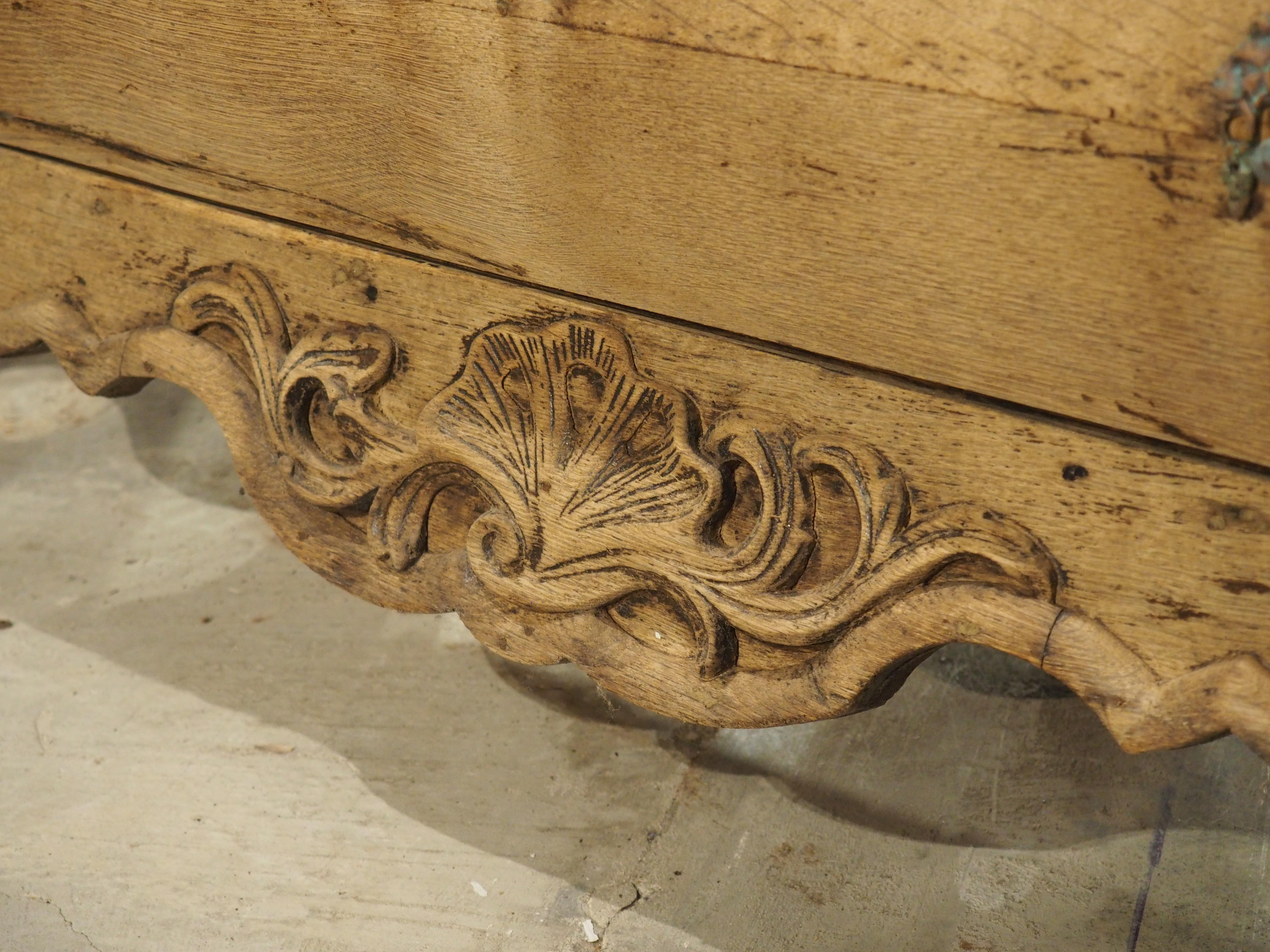 Antique Bleached Oak Drop Front Secretary Commode from Holland, Circa 1850 For Sale 5