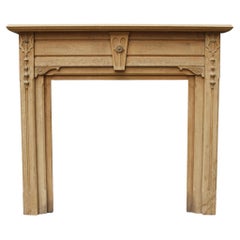 Antique Bleached Oak Fire Mantel