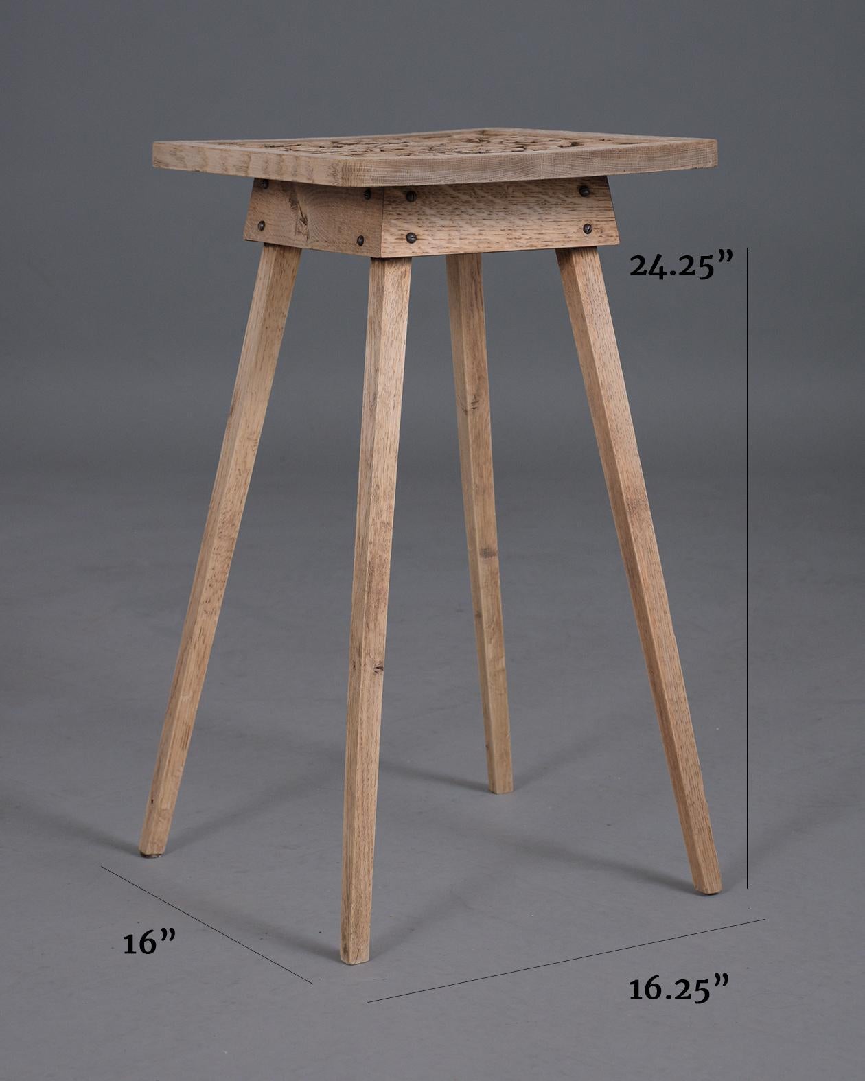 Hand-Carved 1870's European Walnut Pedestal Table