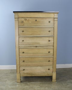 Antique Bleached Tall Walnut Dresser