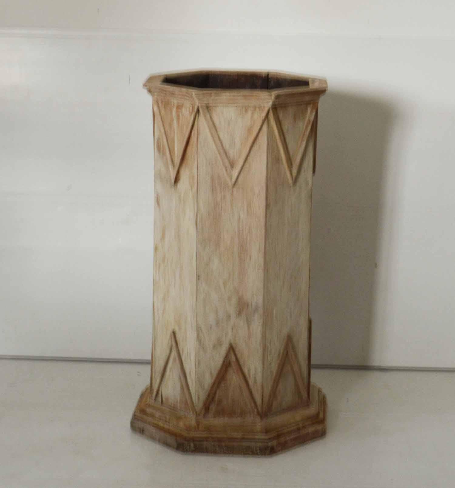 Early 20th Century Antique Bleached Teak Umbrella Stand, English, circa 1900