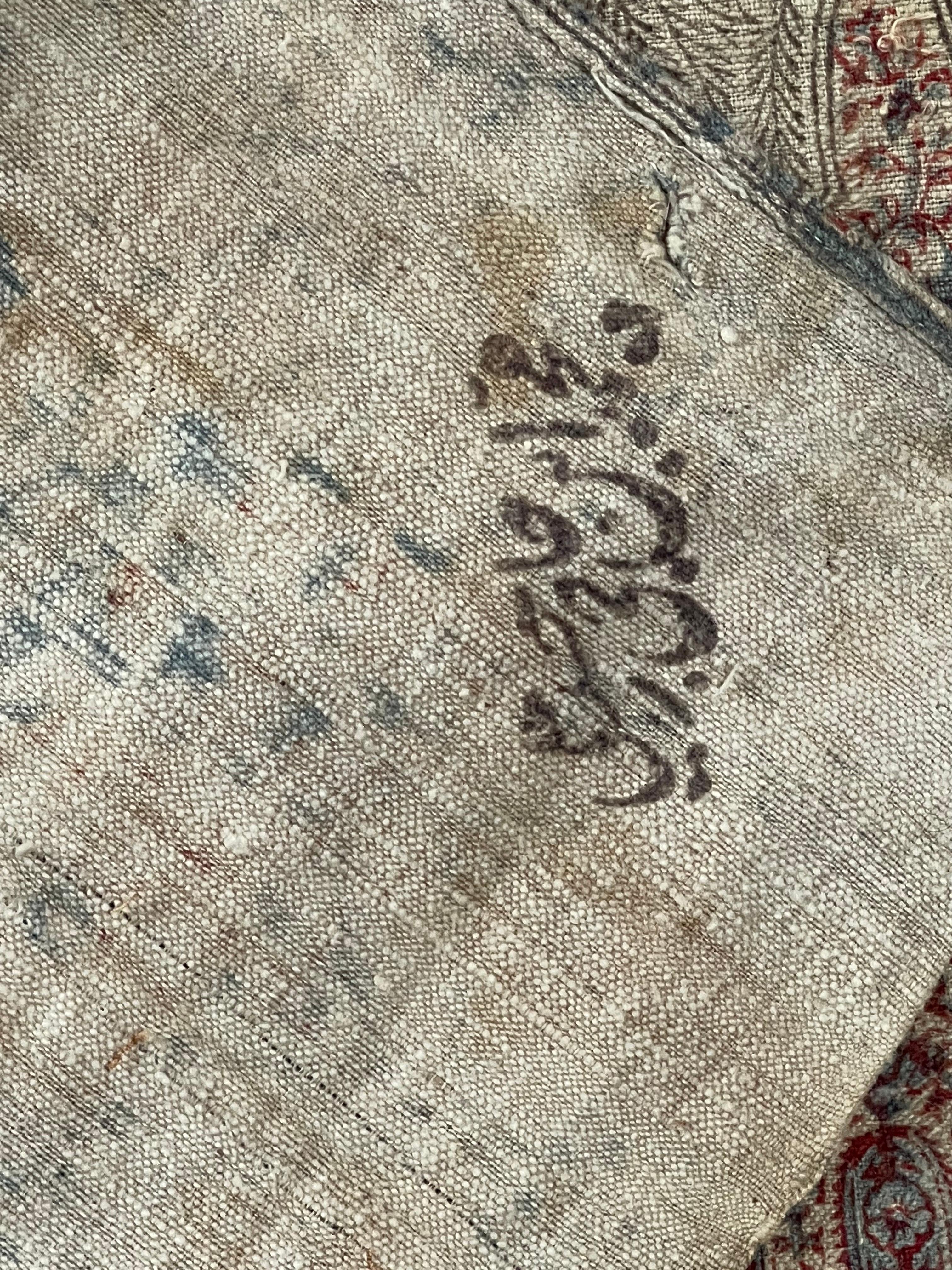Kalamkari antiguo estampado en bloque en venta 2