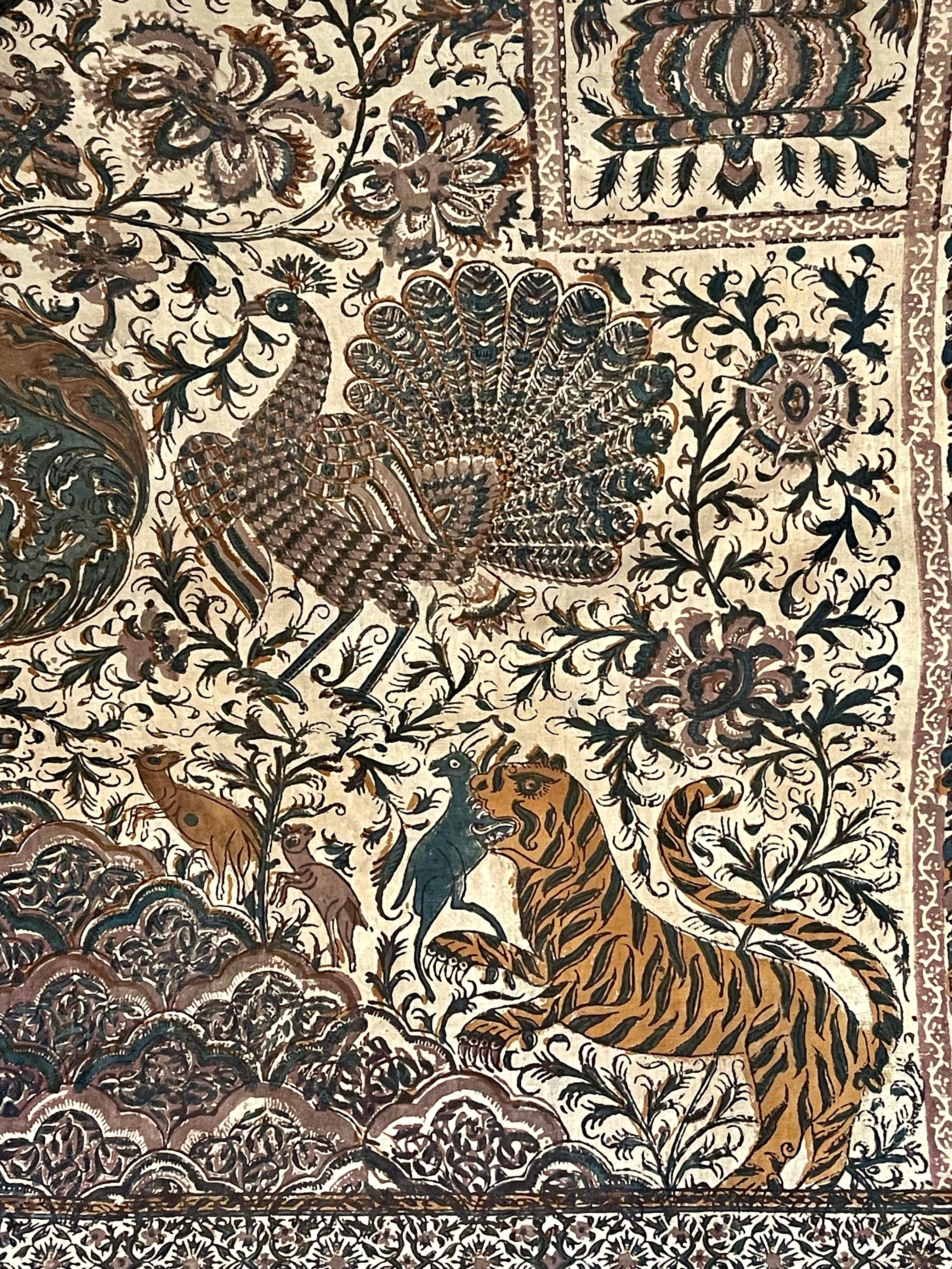 Kalamkari antiguo estampado en bloque en venta 6