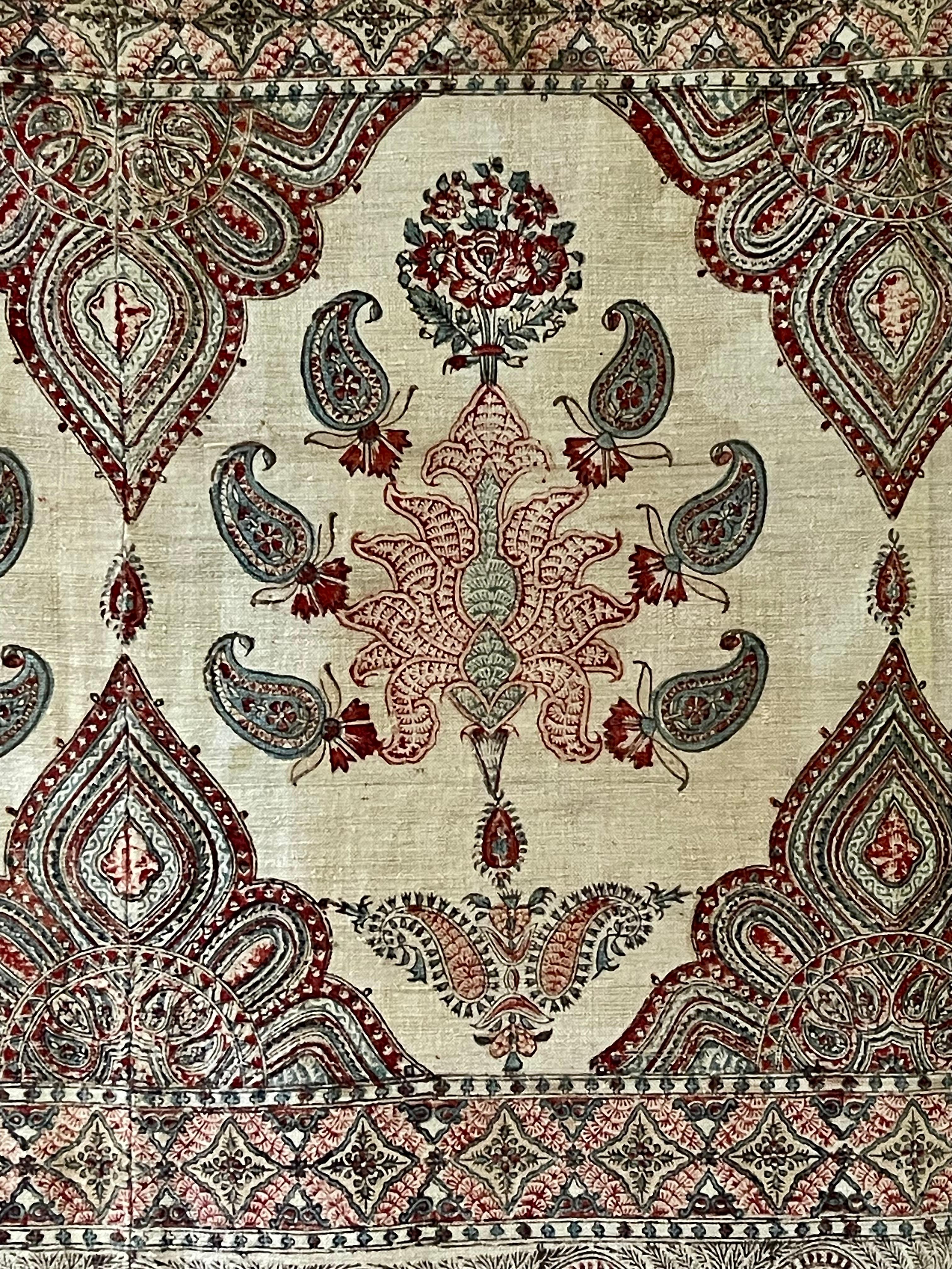 Kalamkari antiguo estampado en bloque Islámico en venta