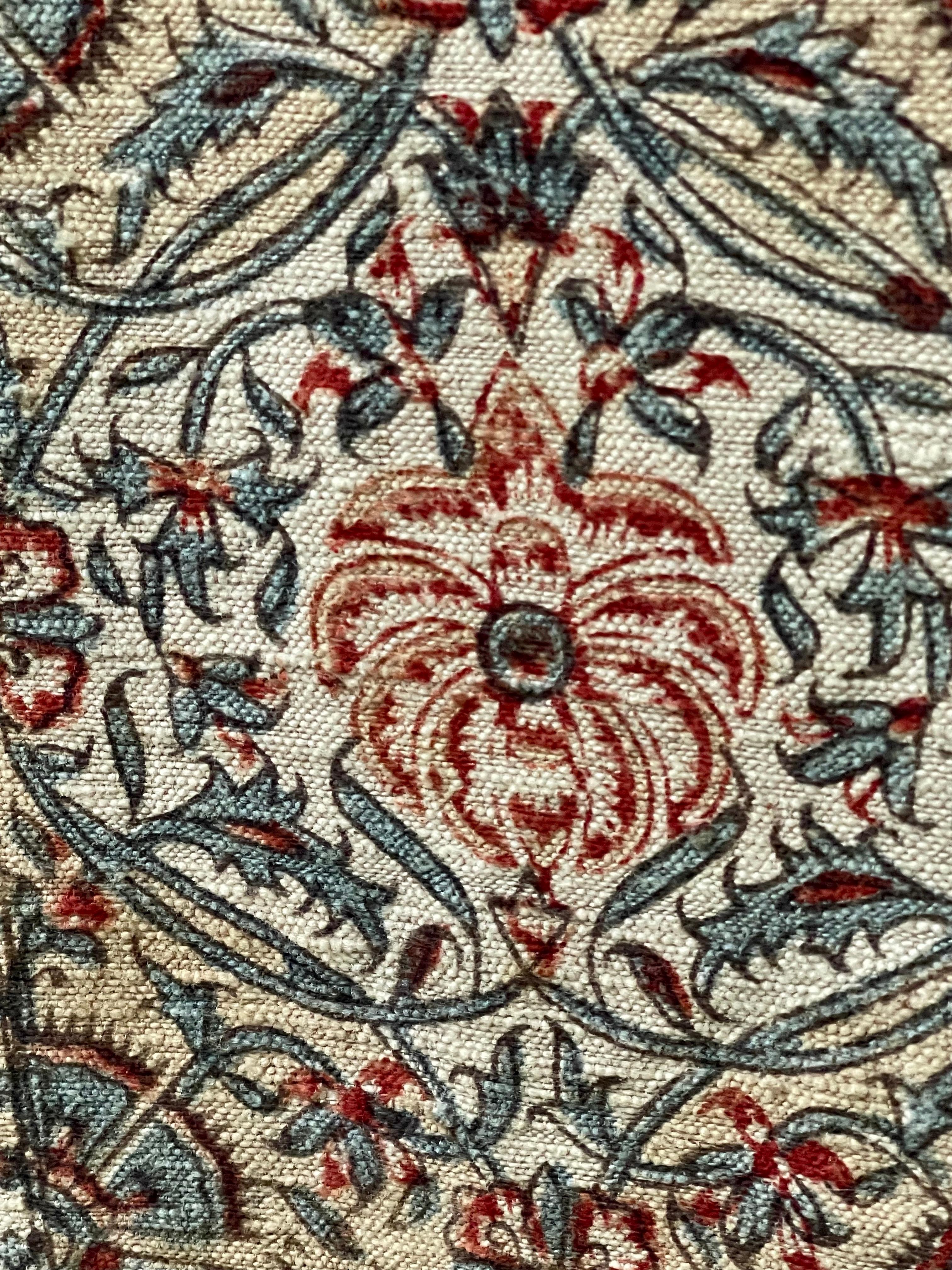 Kalamkari antiguo estampado en bloque siglo XIX en venta