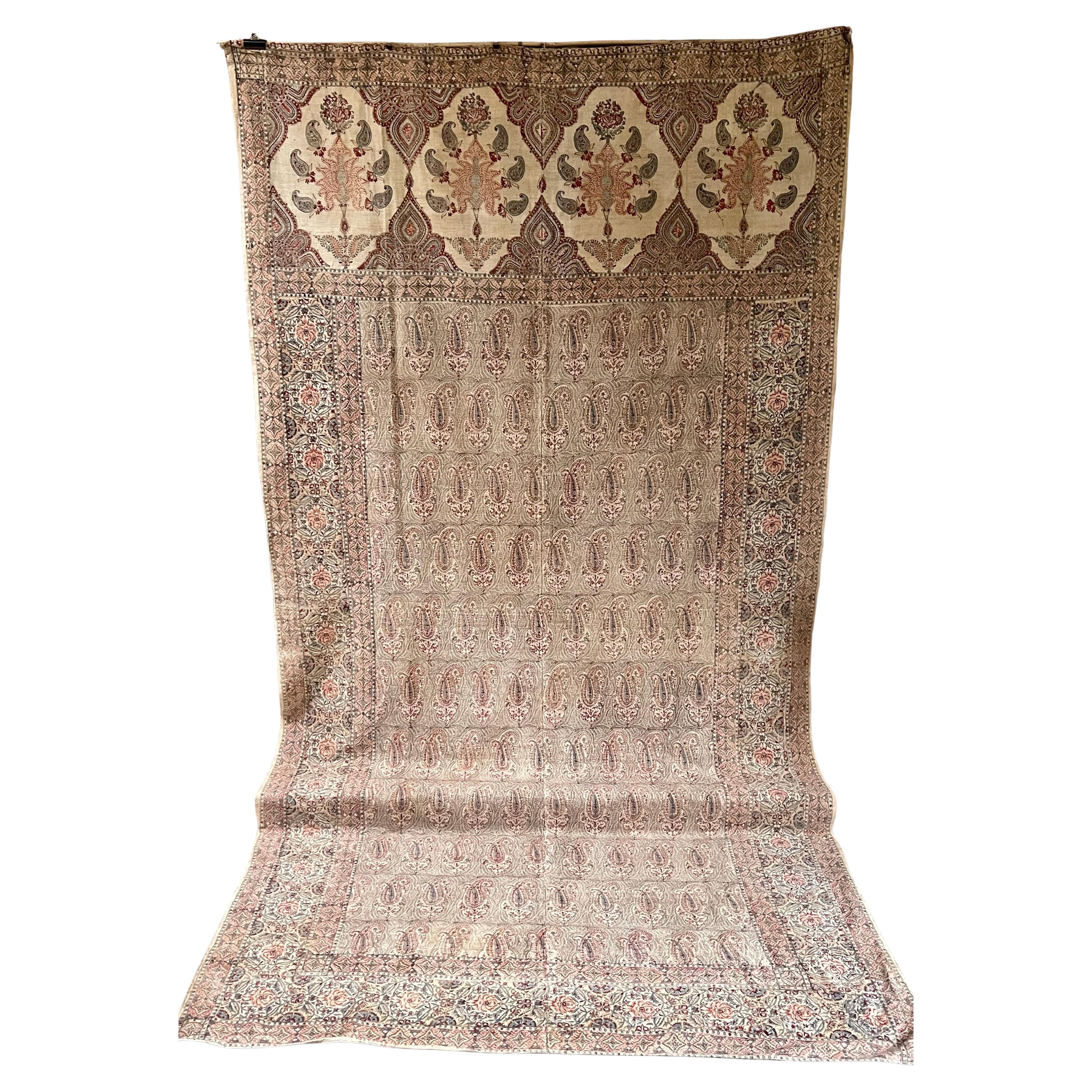 Kalamkari antiguo estampado en bloque