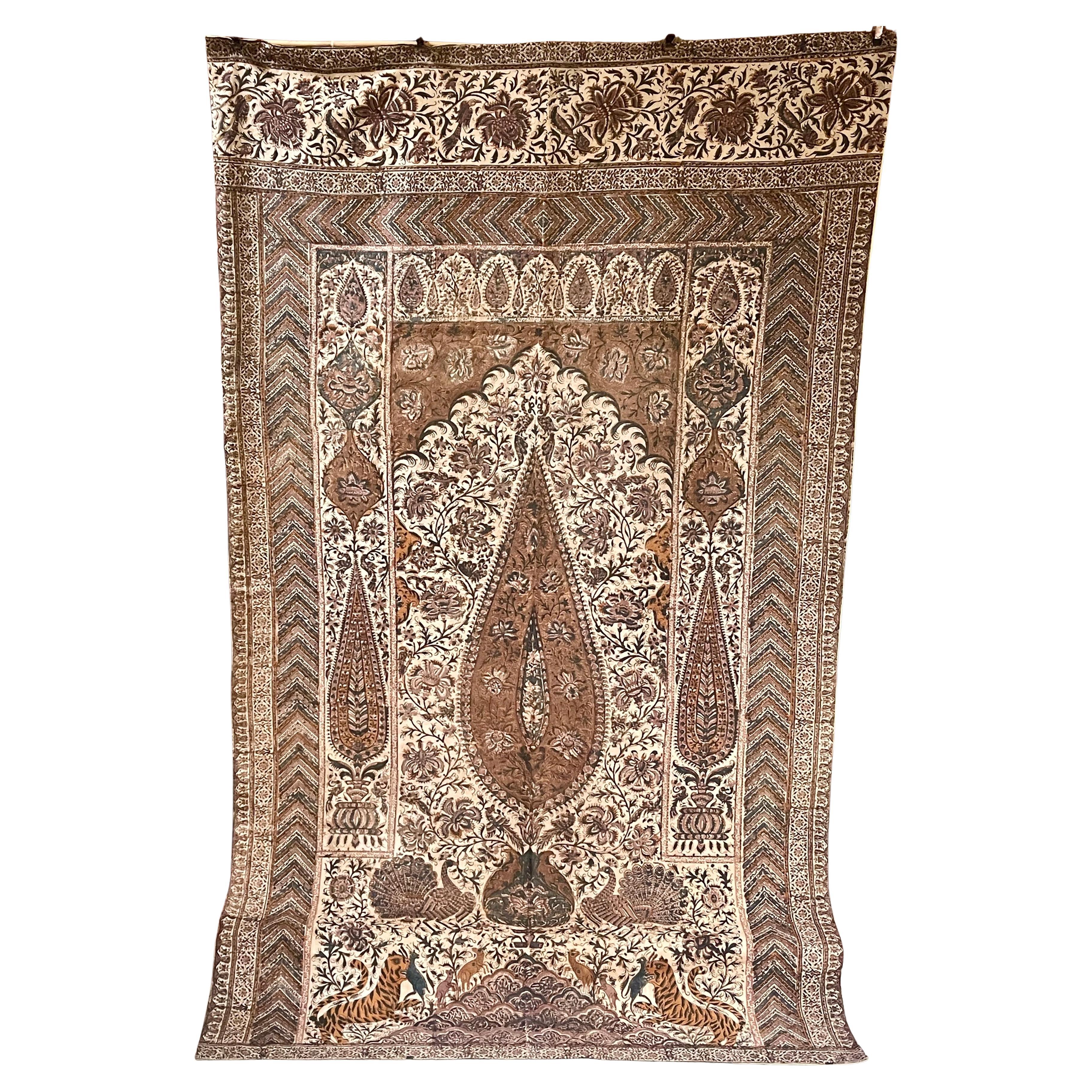 Kalamkari antiguo estampado en bloque