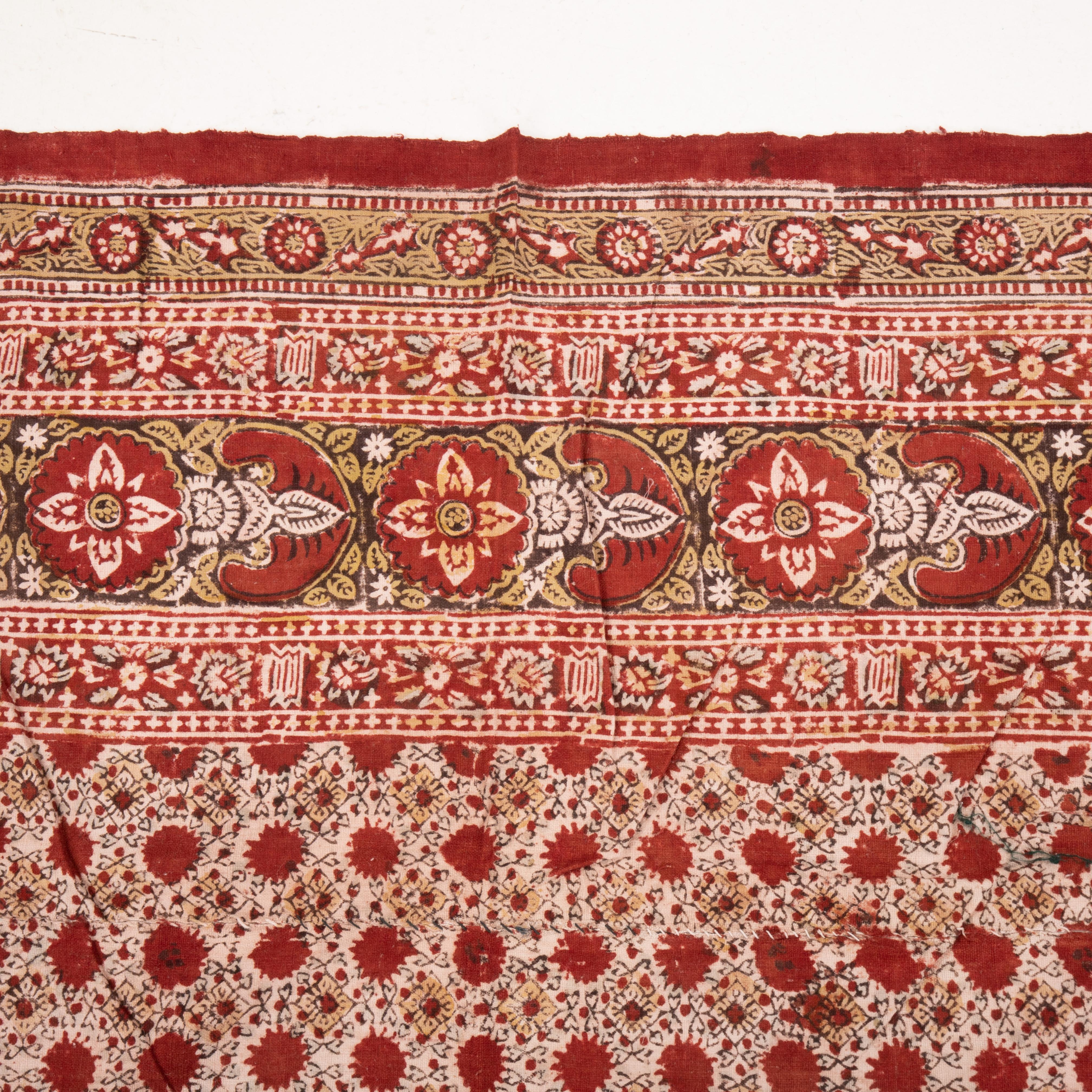 Antique Block Printed Quilt Top, Uzbekistan, Early 20th C. For Sale 4
