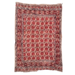 Antique Block Printed Quilt Top, Uzbekistan, Early 20th C.