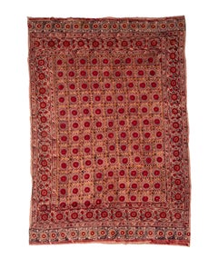 Antique Block Printed Quilt Top, Uzbekistan, Early 20th C.