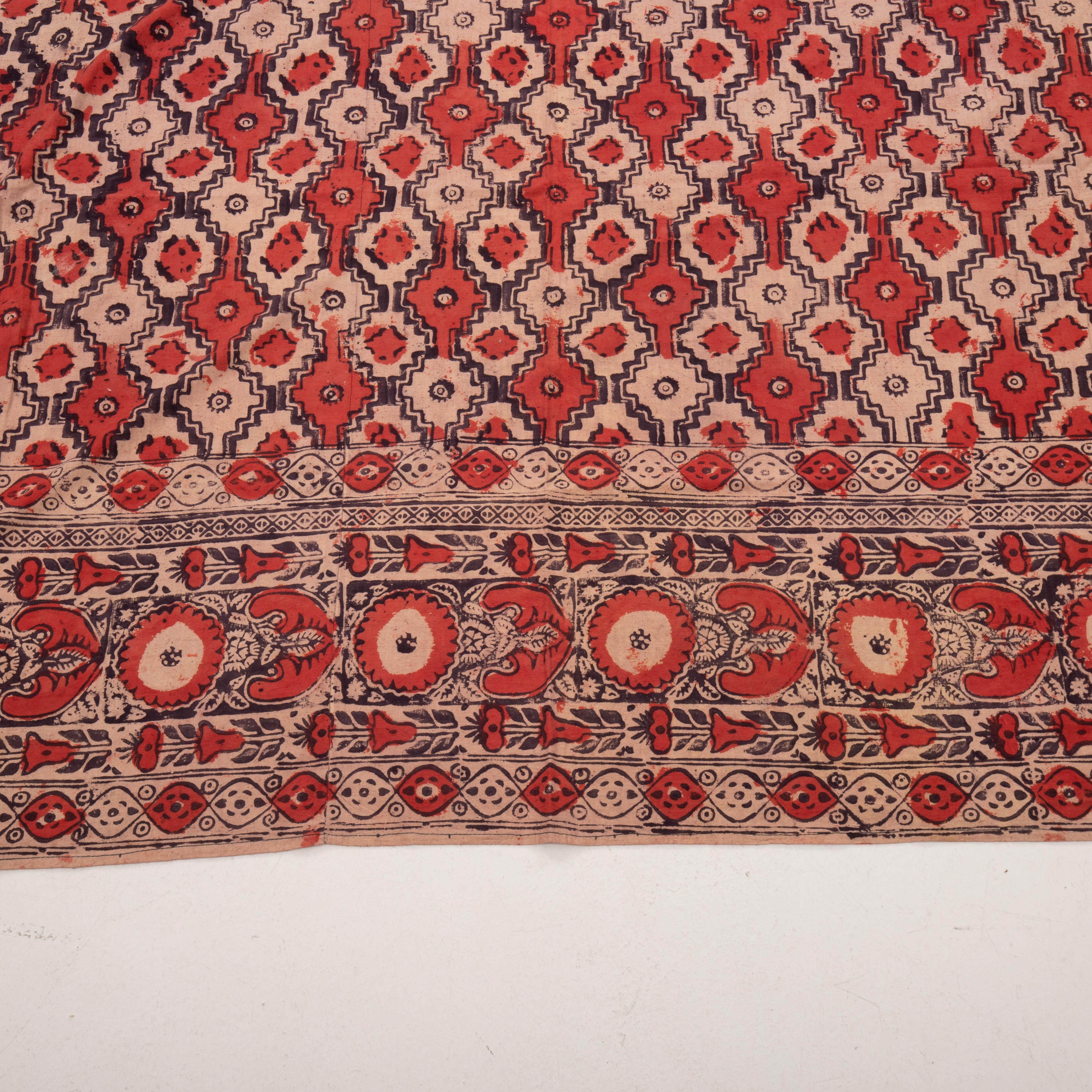 Antique Block Printed Quilt Top, Uzbekistan, Early 20th C. In Good Condition For Sale In Istanbul, TR