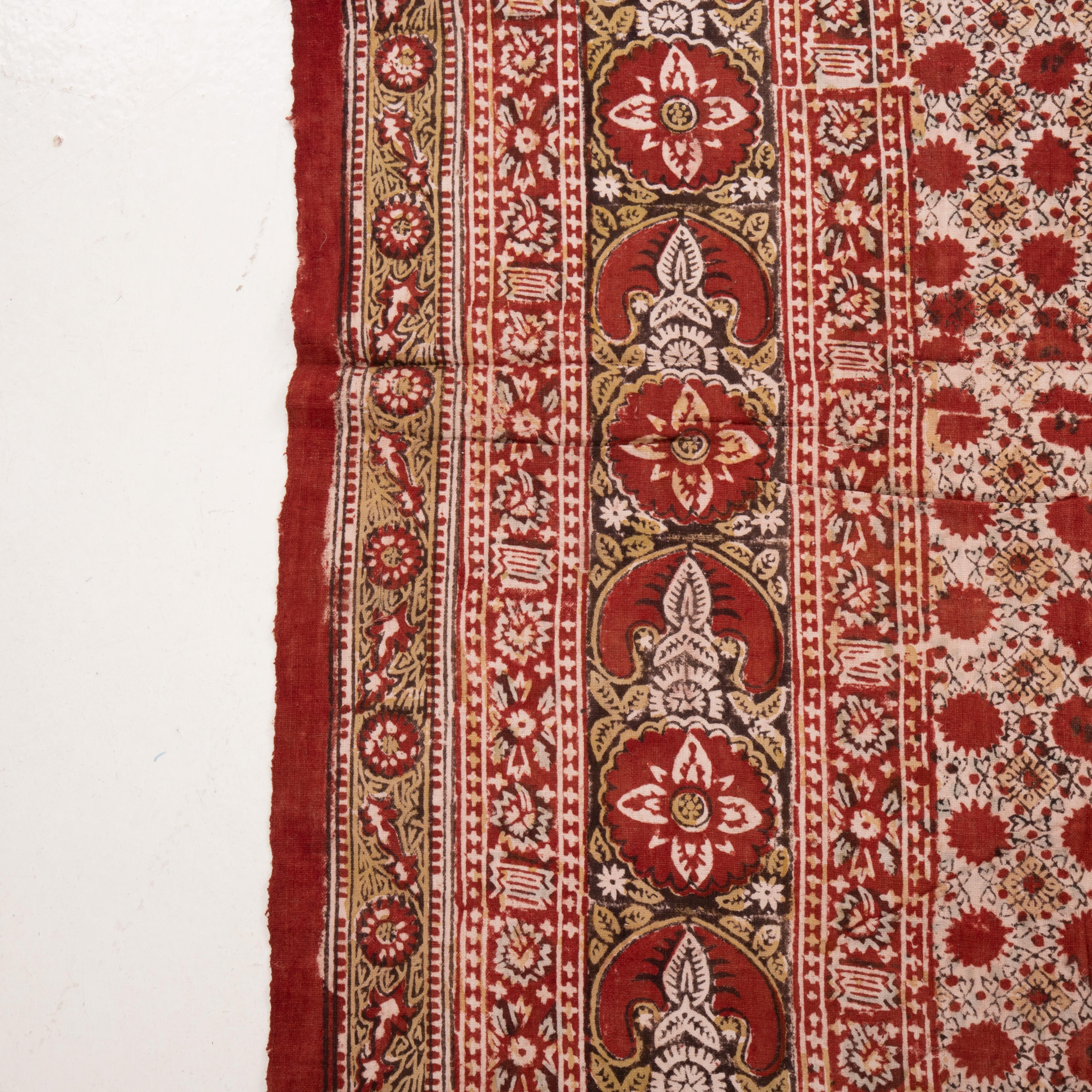 Antique Block Printed Quilt Top, Uzbekistan, Early 20th C. For Sale 1
