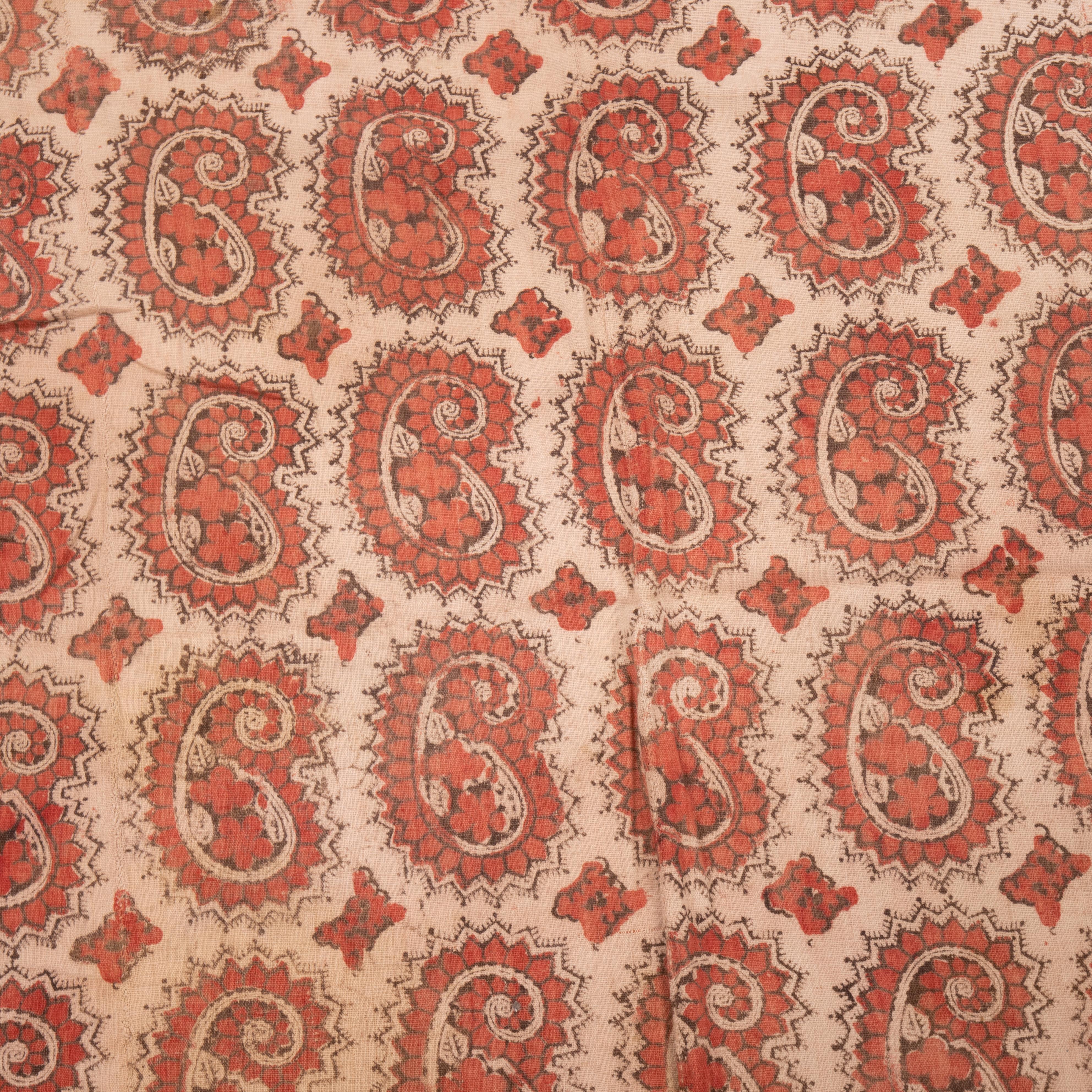 Coton Haut court imprimé ancien, Ouzbékistan, début du 20e siècle en vente