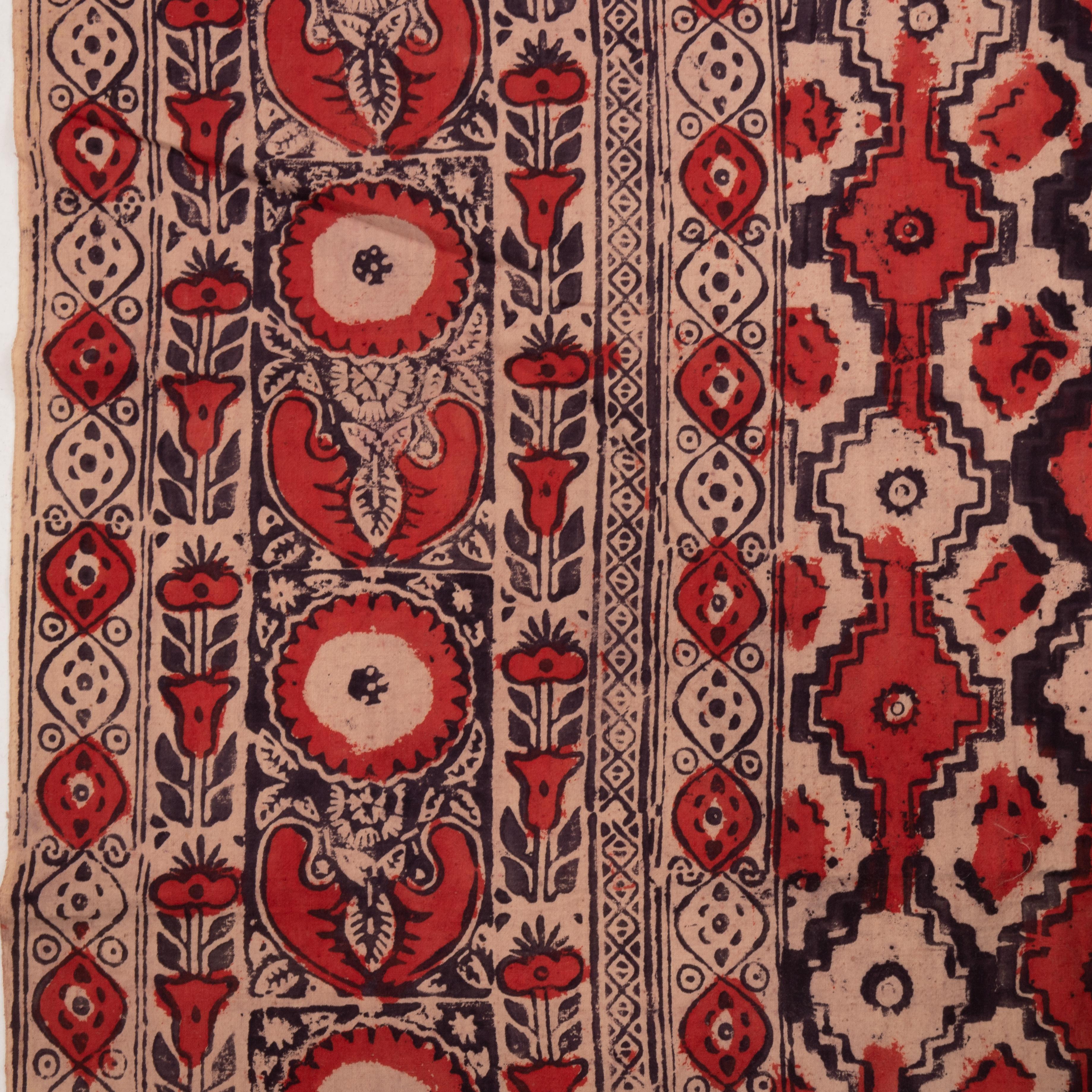 Antique Block Printed Quilt Top, Uzbekistan, Early 20th C. For Sale 2