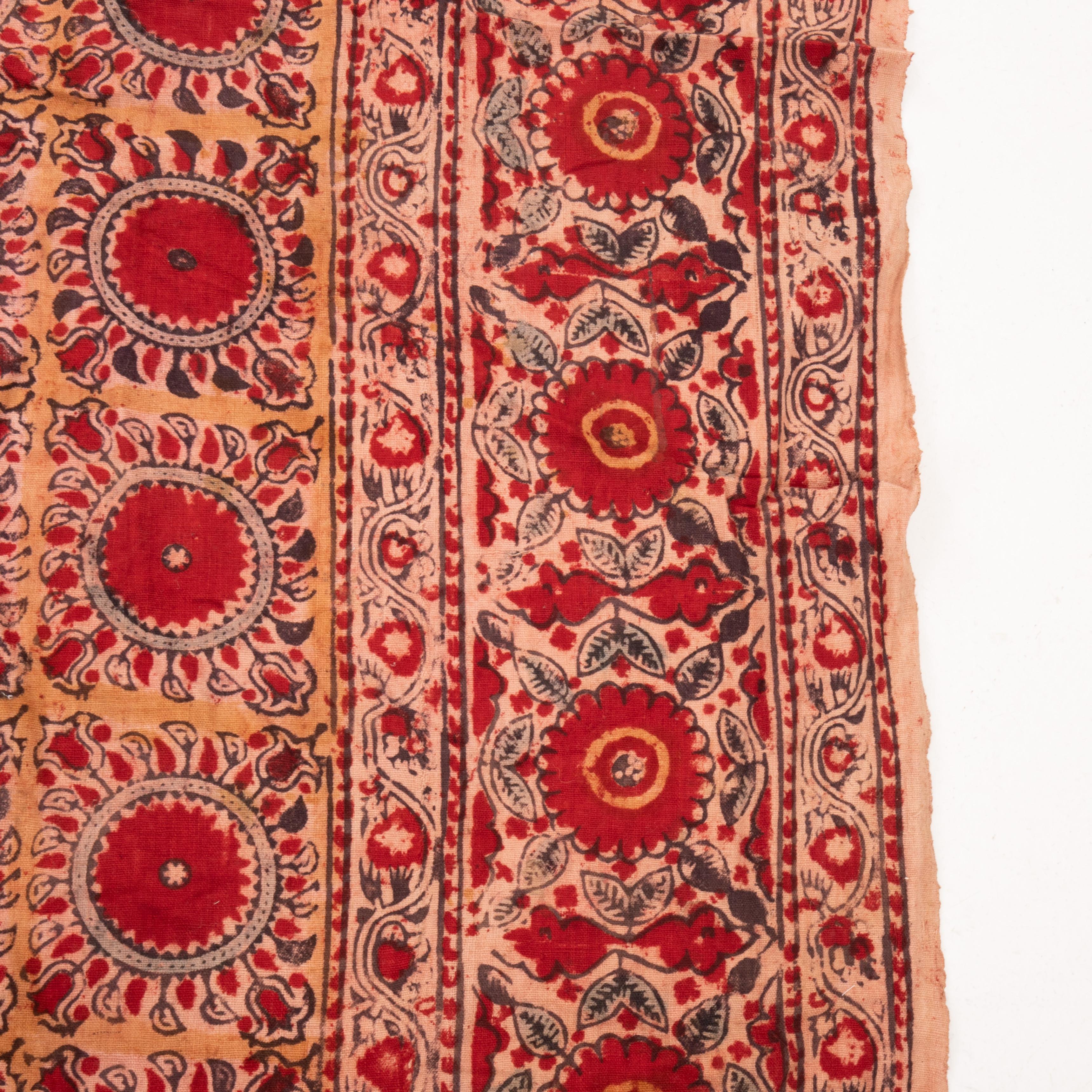 Antique Block Printed Quilt Top, Uzbekistan, Early 20th C. For Sale 2