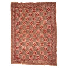 Antique Block Printed Quilt Top, Uzbekistan, Early 20th C.