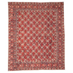 Antique Block Printed Quilt Top, Uzbekistan, Early 20th C.