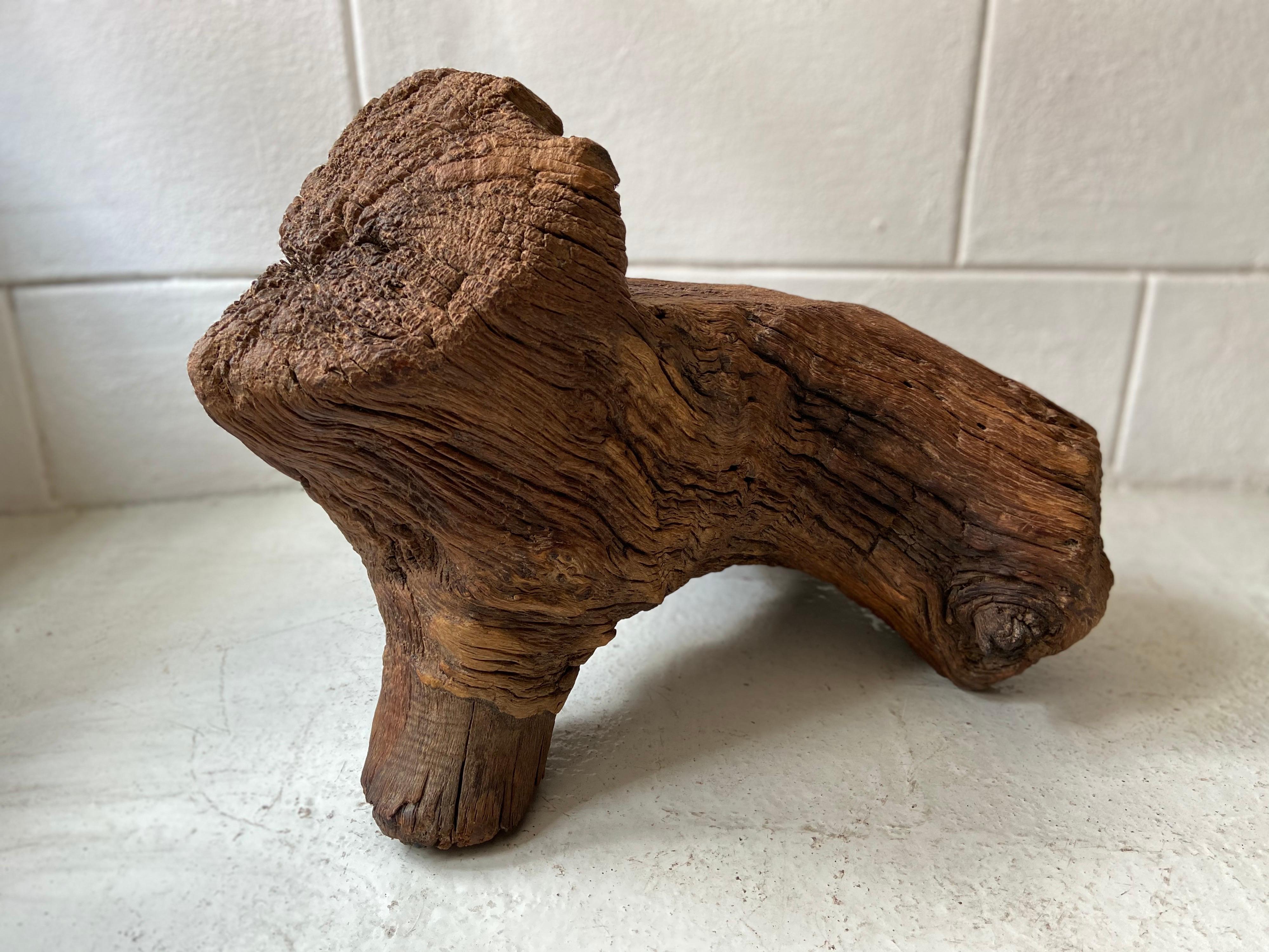 Antique Block Stool from Mexico 1