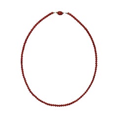 Antique Blood Coral with Cabochon cut Coral closure