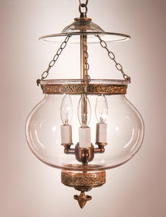 Antique Blown Glass Globe Bell Jar Lantern