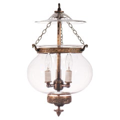 Antique Blown Glass Globe Bell Jar Lantern
