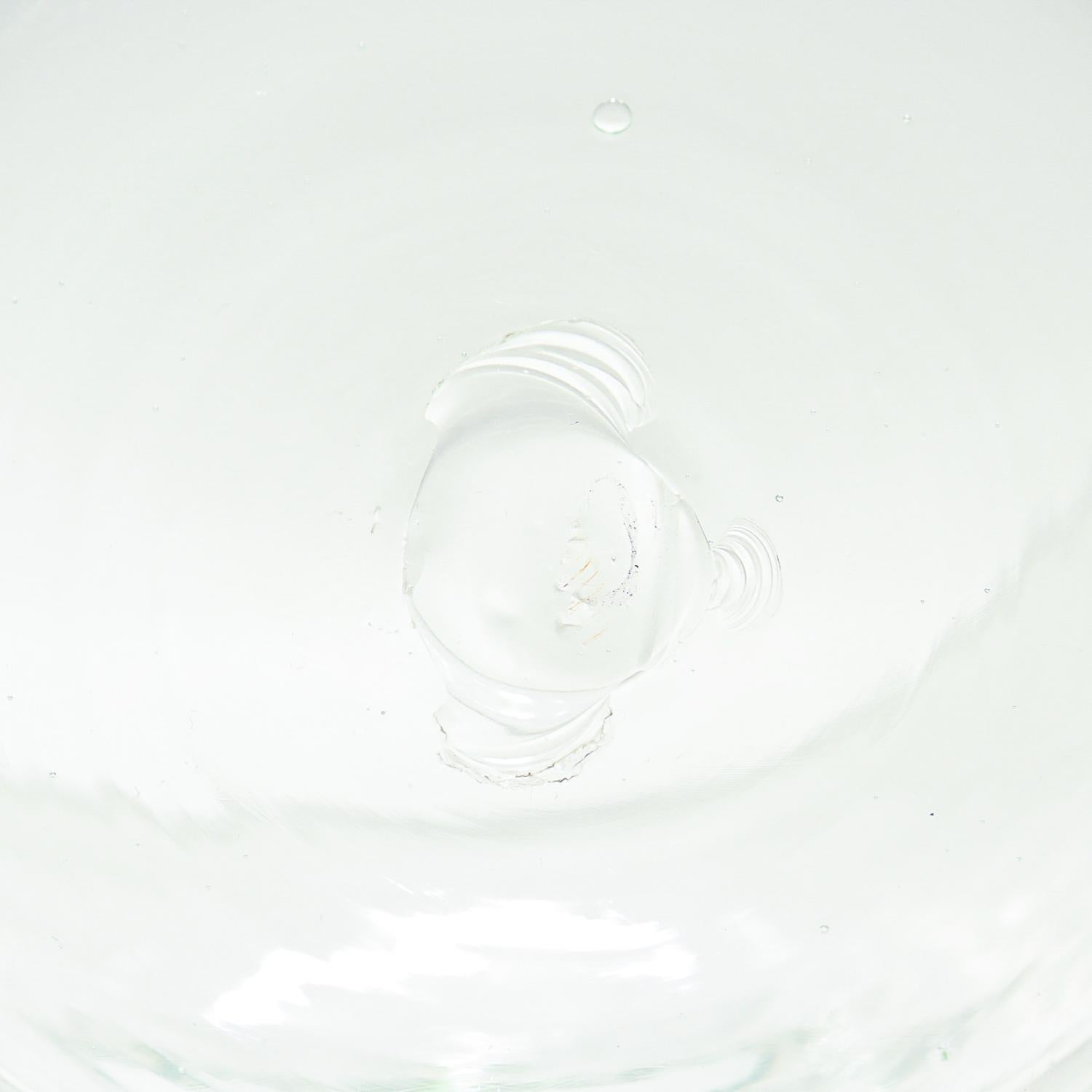 Antiker Hutförmiger Weinkühler oder Champagnerkübel aus geblasenem Glas mit Glasplatte im Angebot 4