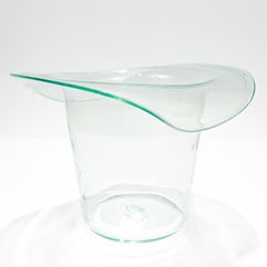 Antique Blown Glass Top Hat Shaped Wine Cooler or Champagne Bucket