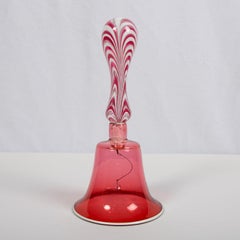 Antique Blown Glass Wedding Bell Handmade by Nailsea, circa 1840