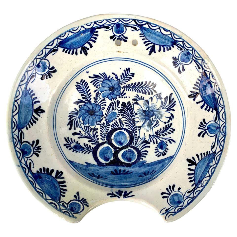 Dutch Tableware Three Blue and White Delft Dishes Netherlands Circa 1780 For Sale at ...
