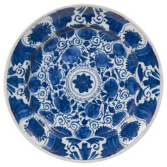 Antique Blue and White Delft Charger Antique Blue and White Delft Charger