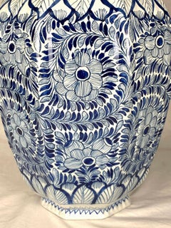 Antiker blau-weißer Delft-Krug Handbemalt 18. Jahrhundert Niederlande Ca. 1780