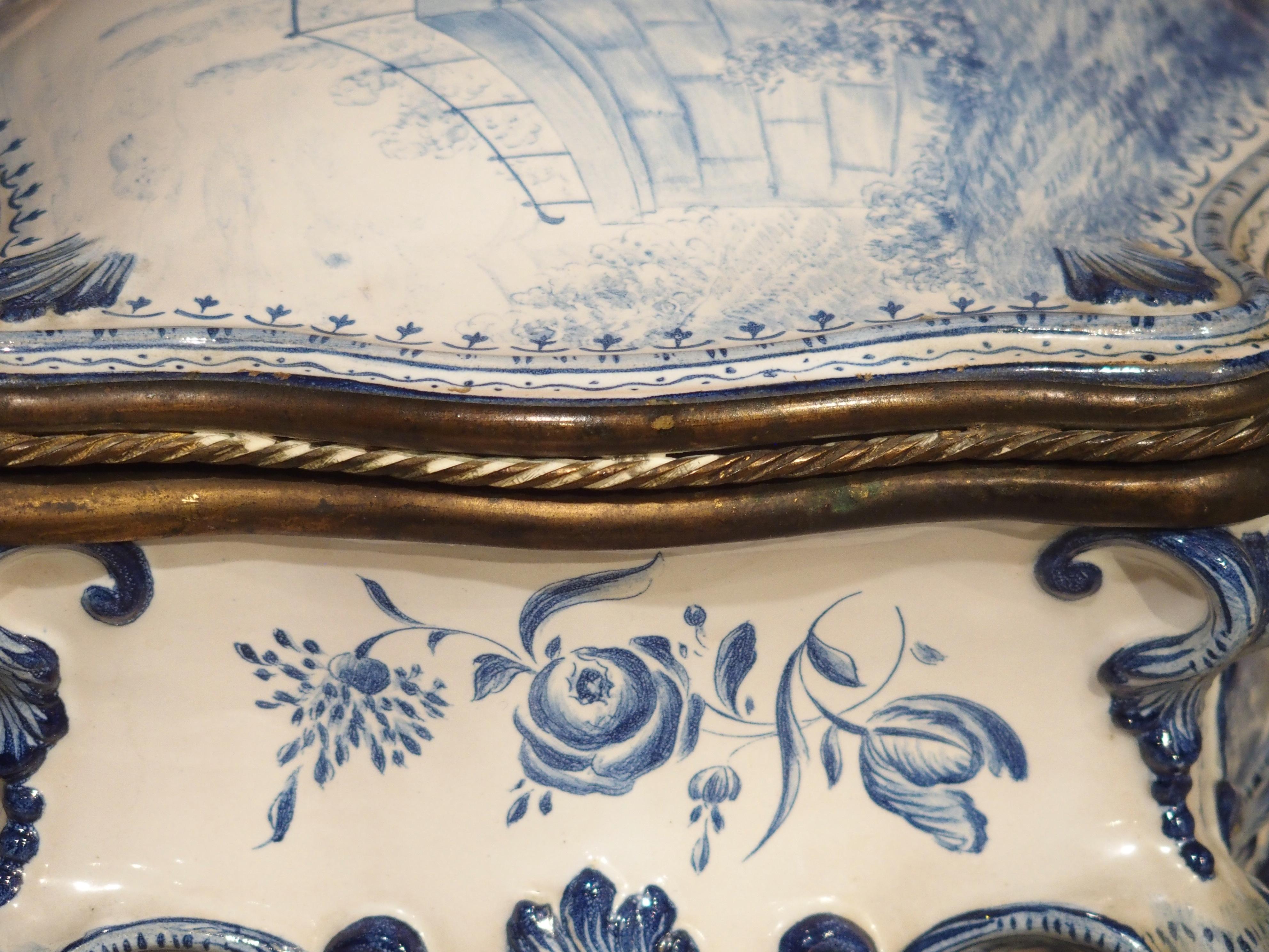 Antique Blue and White Delft Table Box, Late 19th Century 8