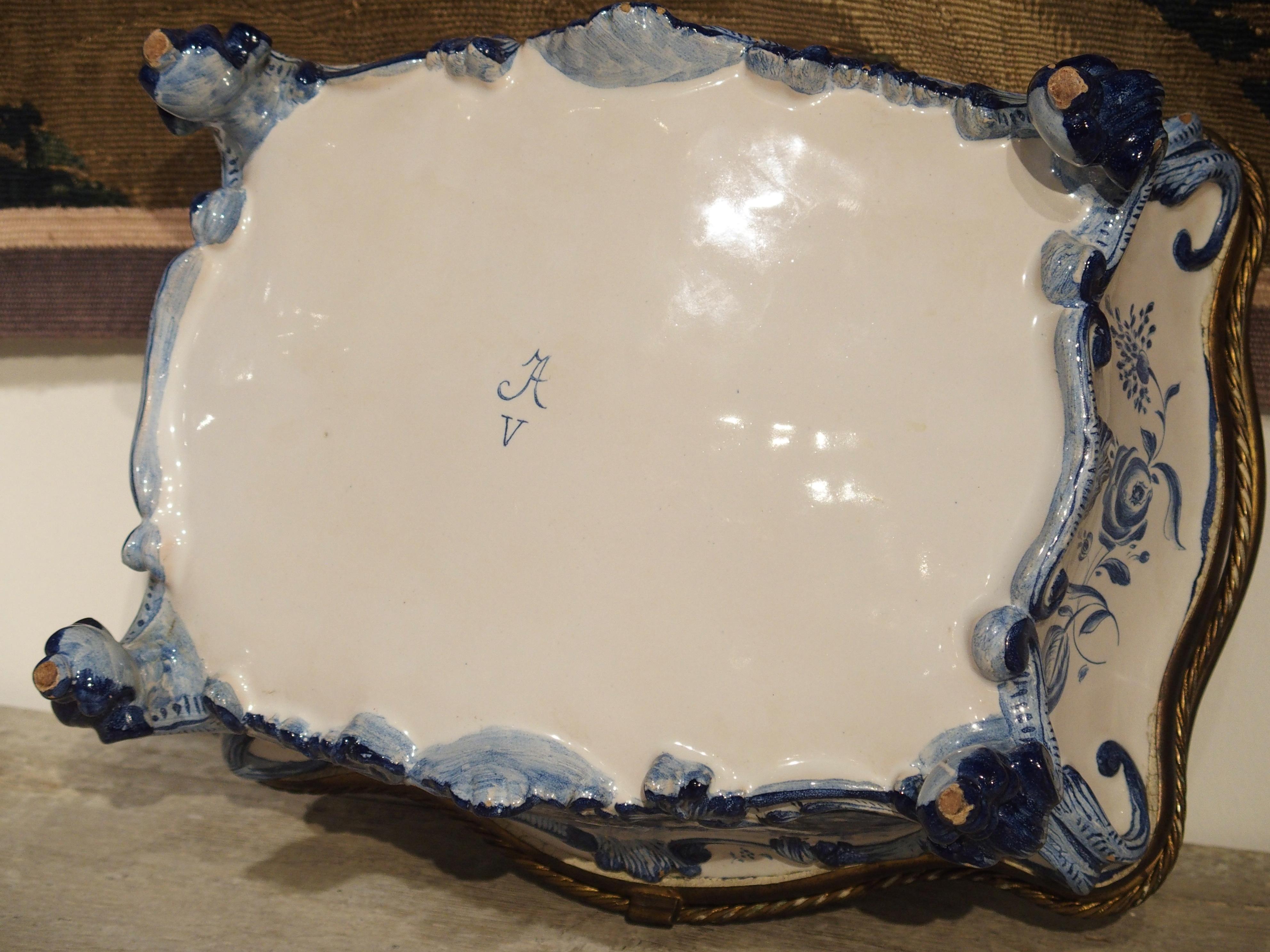Antique Blue and White Delft Table Box, Late 19th Century 13