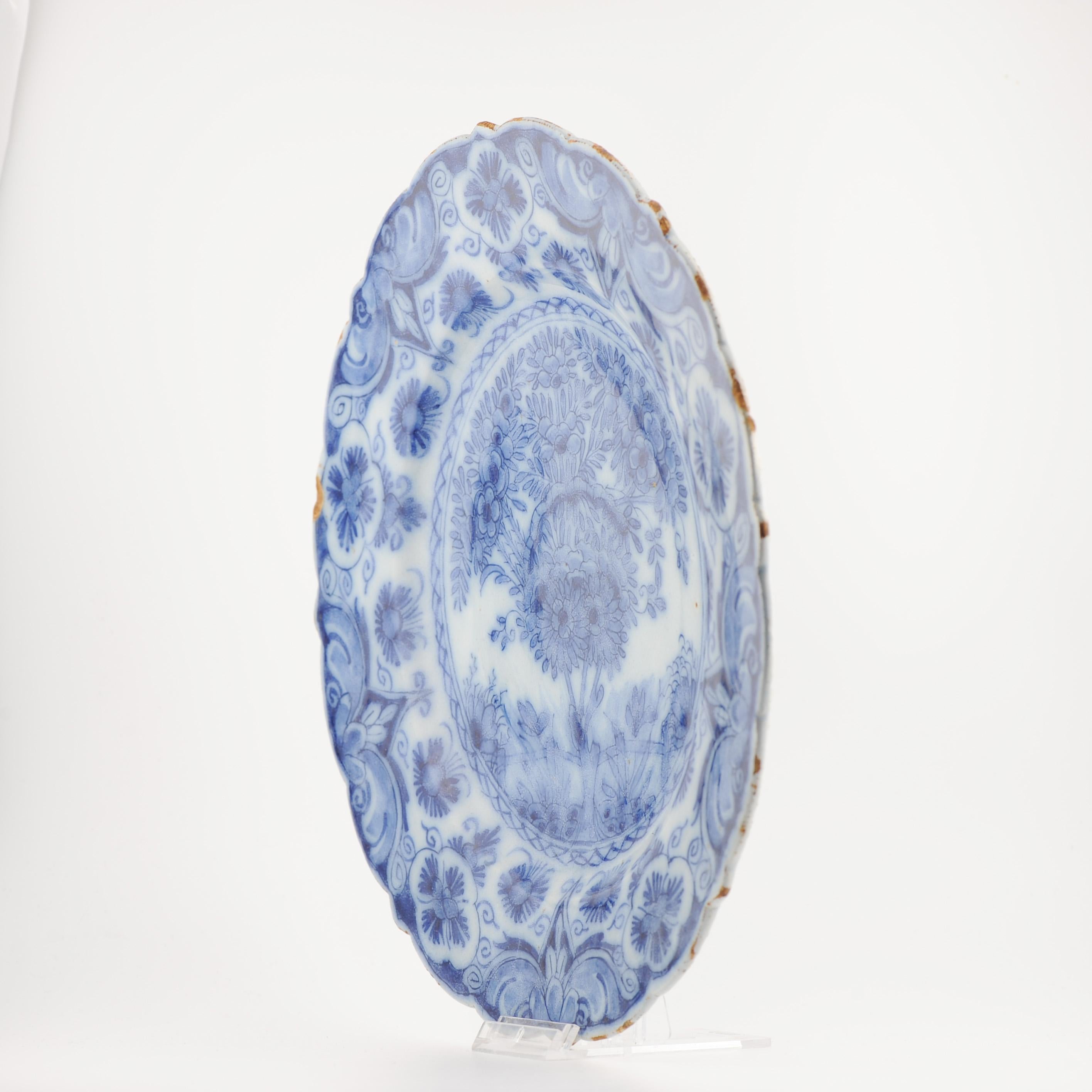 XVIIIe siècle et antérieur Antique chargeur en faïence Delftware hollandaise de style bleu et blanc, 18e siècle en vente