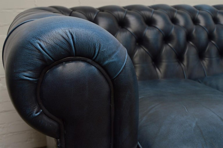 Antique Blue Chesterfield Sofa at 1stDibs