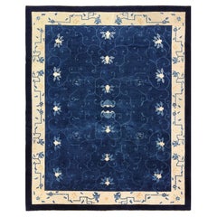 Tappeto cinese blu antico. 8 ft 2 in x 9 ft 8 in