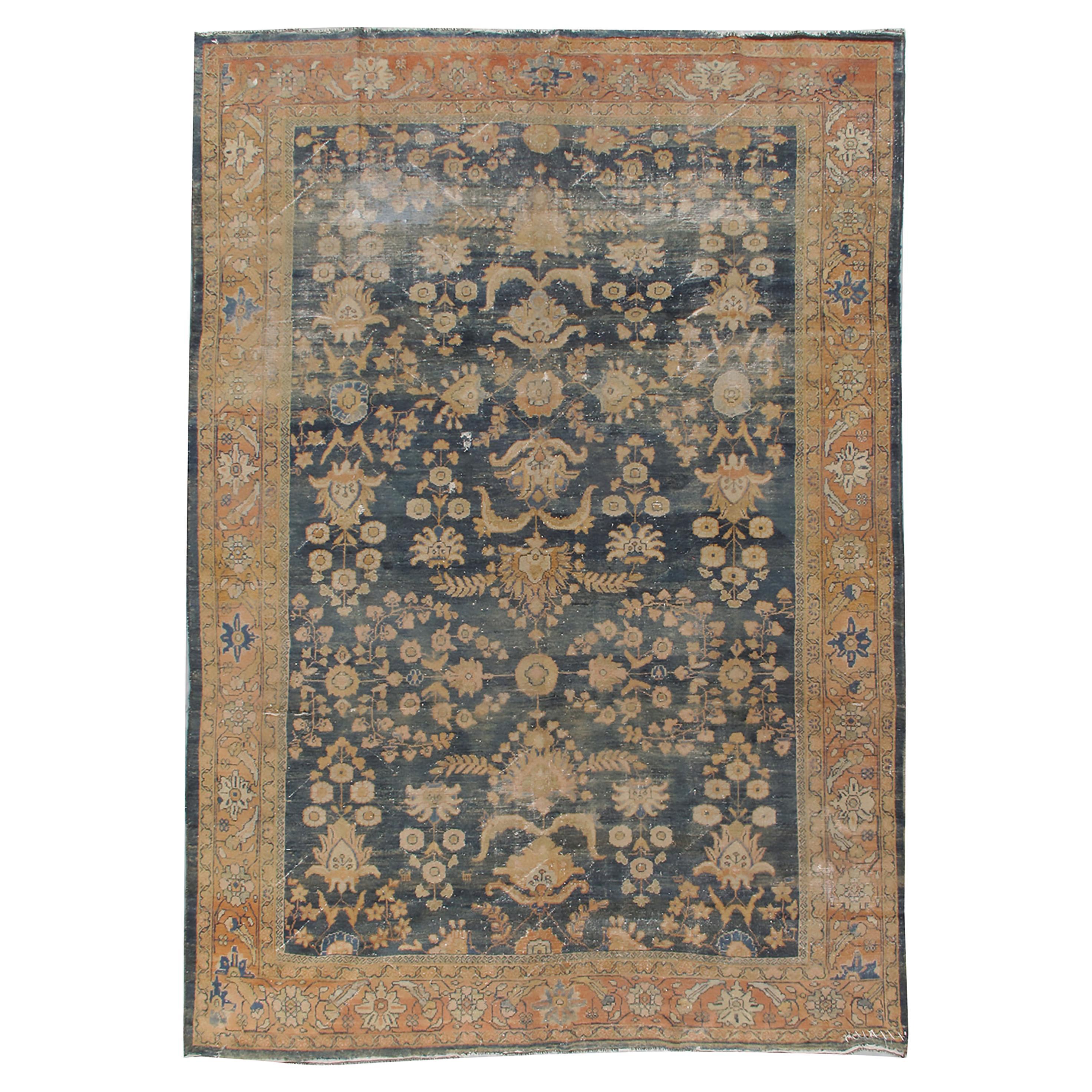 Antique Blue Distressed Sultanabad Rug 8
3 x 11
4 For Sale