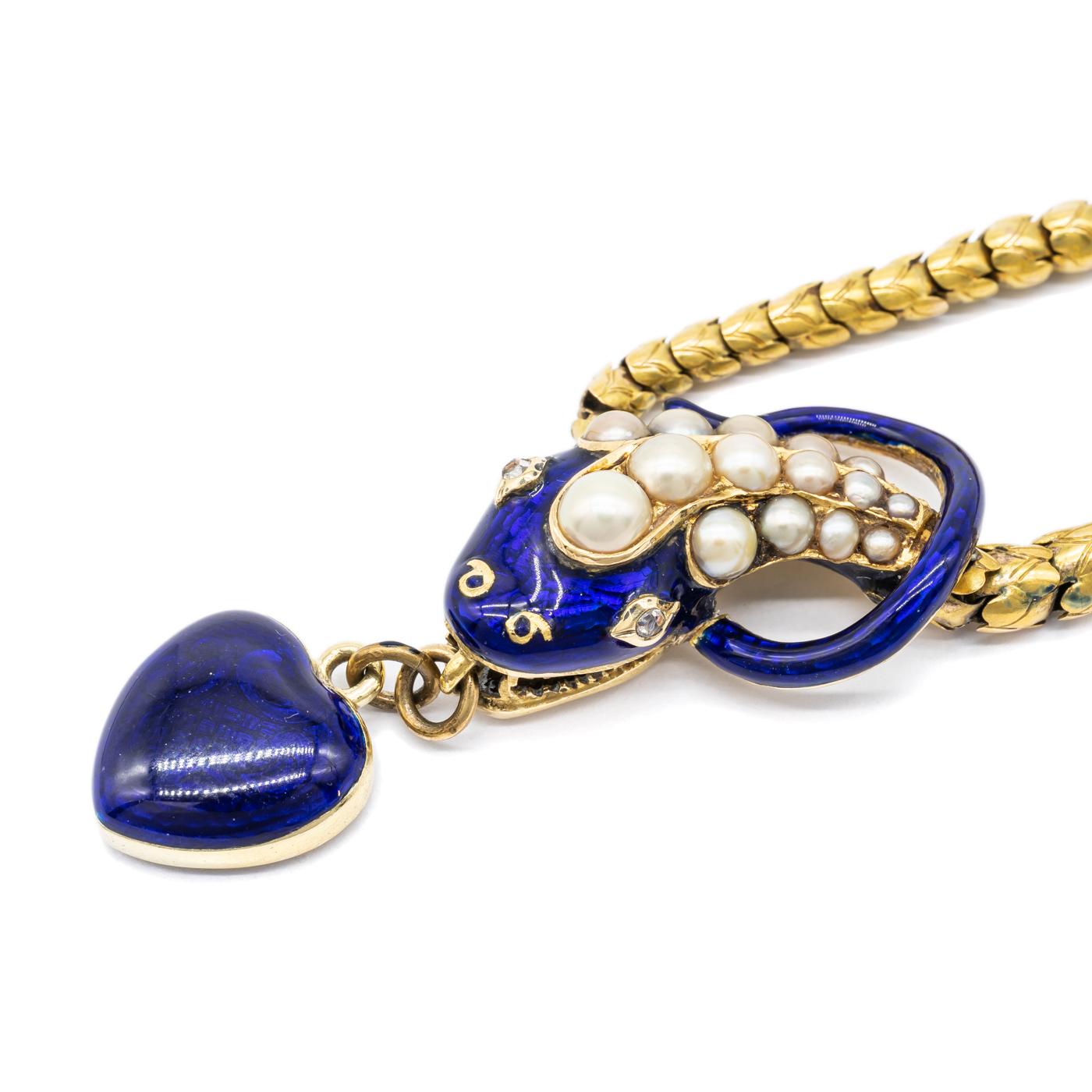 enamel heart locket necklace