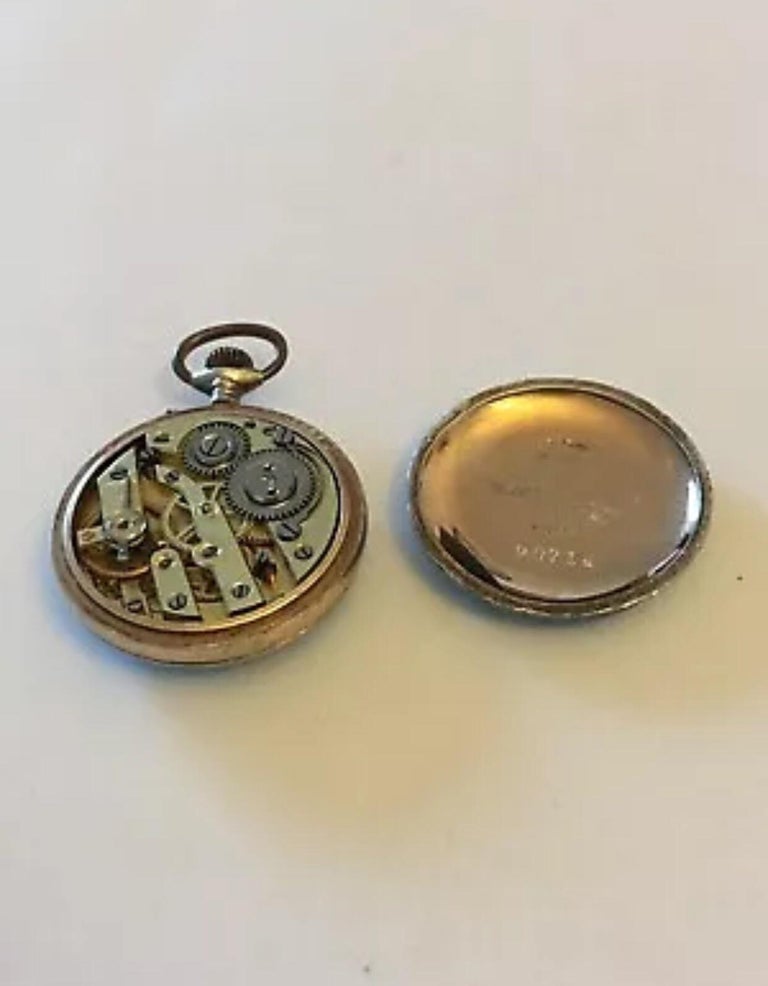 Antique Blue Enamel Silver Fob Watch, circa 1890 For Sale at 1stDibs