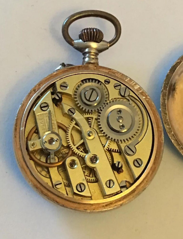 Antique Blue Enamel Silver Fob Watch, circa 1890 For Sale at 1stDibs
